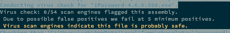Virus scan pass
